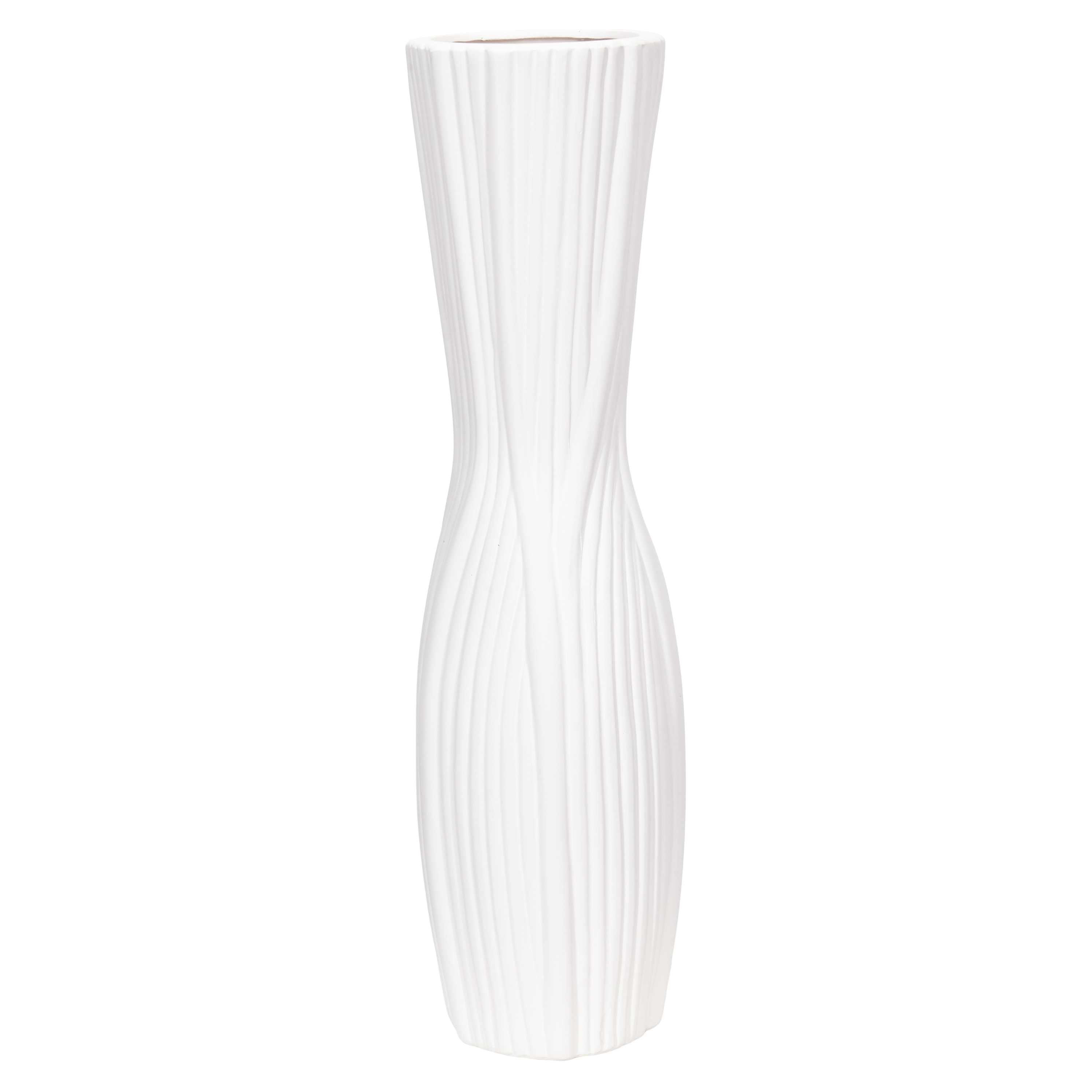 Ceramic vase ribbed